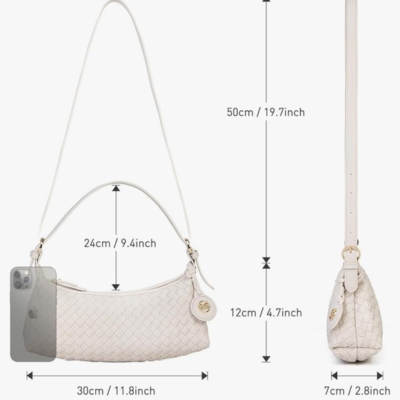 Cream/white woven purse - Picture 5 of 5